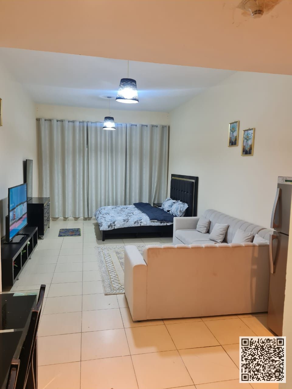 A golden opportunity! Luxurious, fully furnished studio apartment for monthly rent in Al Rashidiya 3, Ajman One Towers – Ajman