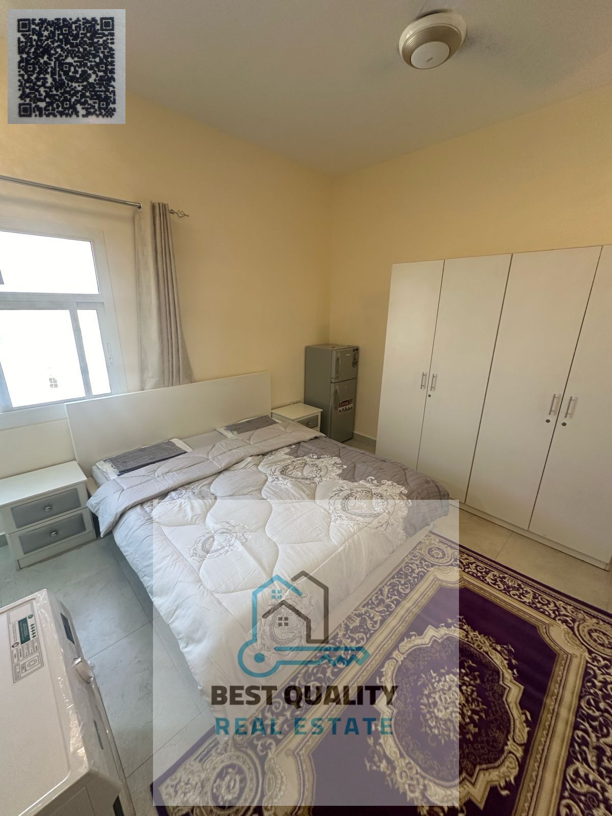 Monthly studio apartment in Zaabeel Building, Al Rawda area, at the intersection of Sheikh Ammar Street, with direct access to Dubai and Sharjah.