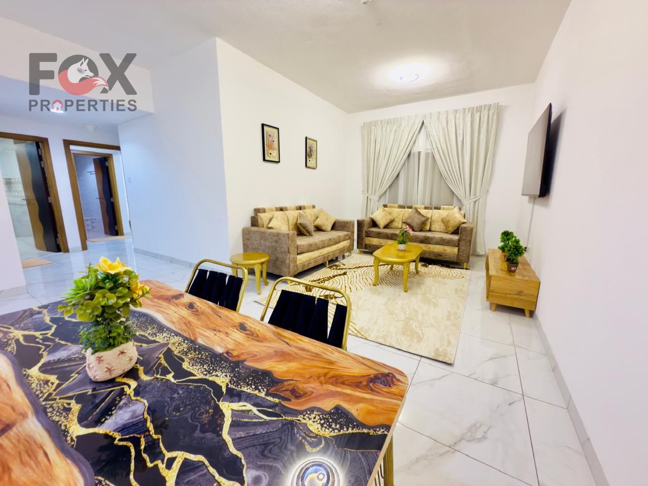 All bills included | Elegant furnishings | Spacious | Prime location | Easy access to Dubai | Two-bedroom apartment with living room in Al Nuaimiya