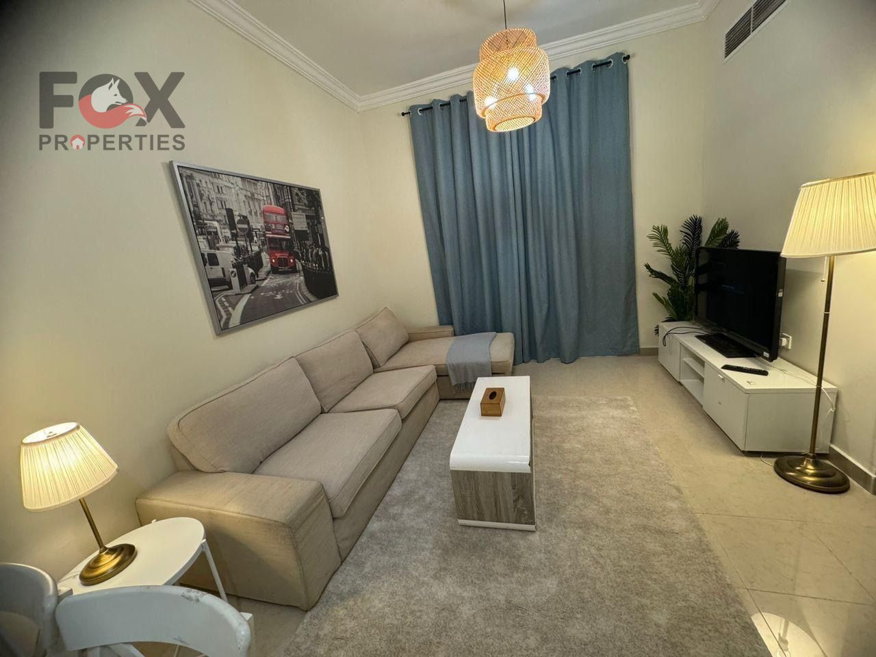 Available now for monthly rent, a one-bedroom apartment with a living room in Al Hamidiya 2