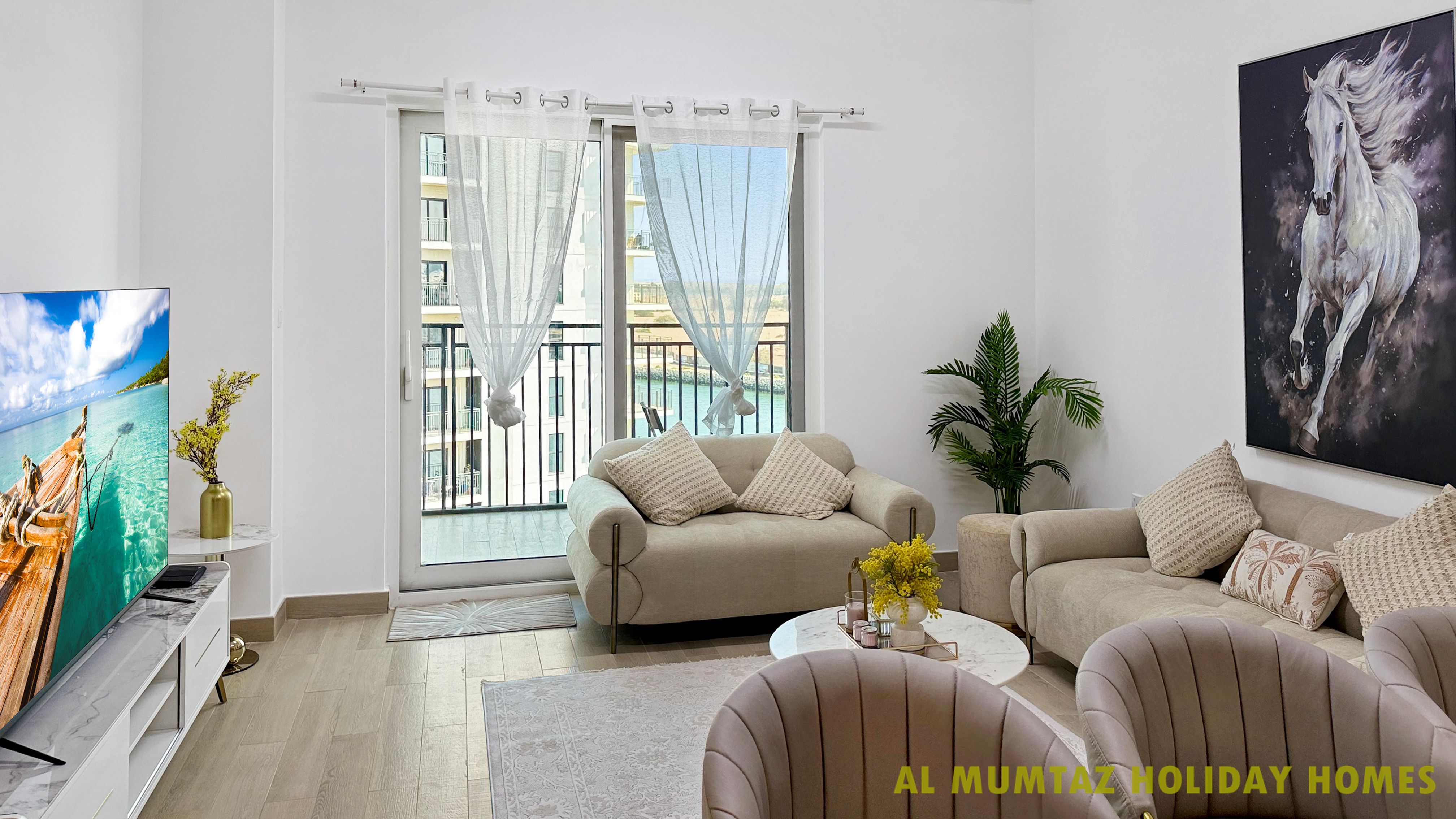 Luxury 2-Bedroom Apartment | Water’s Edge Yas Island | Ferrari World View