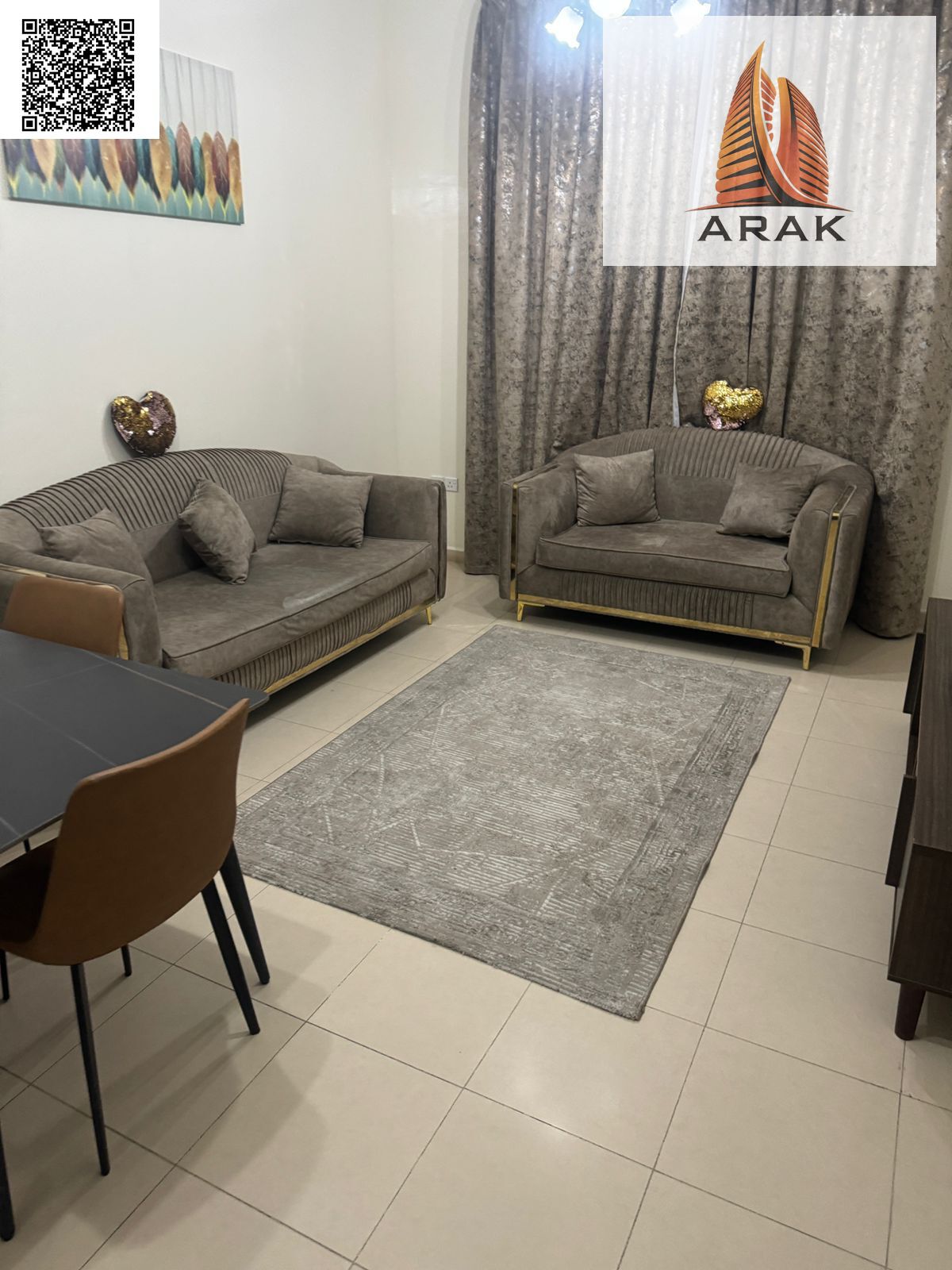 Furnished 1 Bedroom and Living Room Apartment for Rent in City Tower,