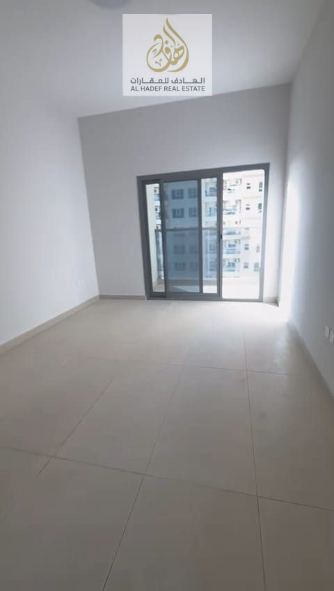 Studio for annual rent in Ajman at Garden Residence, located in a new tower and ready for the first tenant. The studio has a good size with a practica