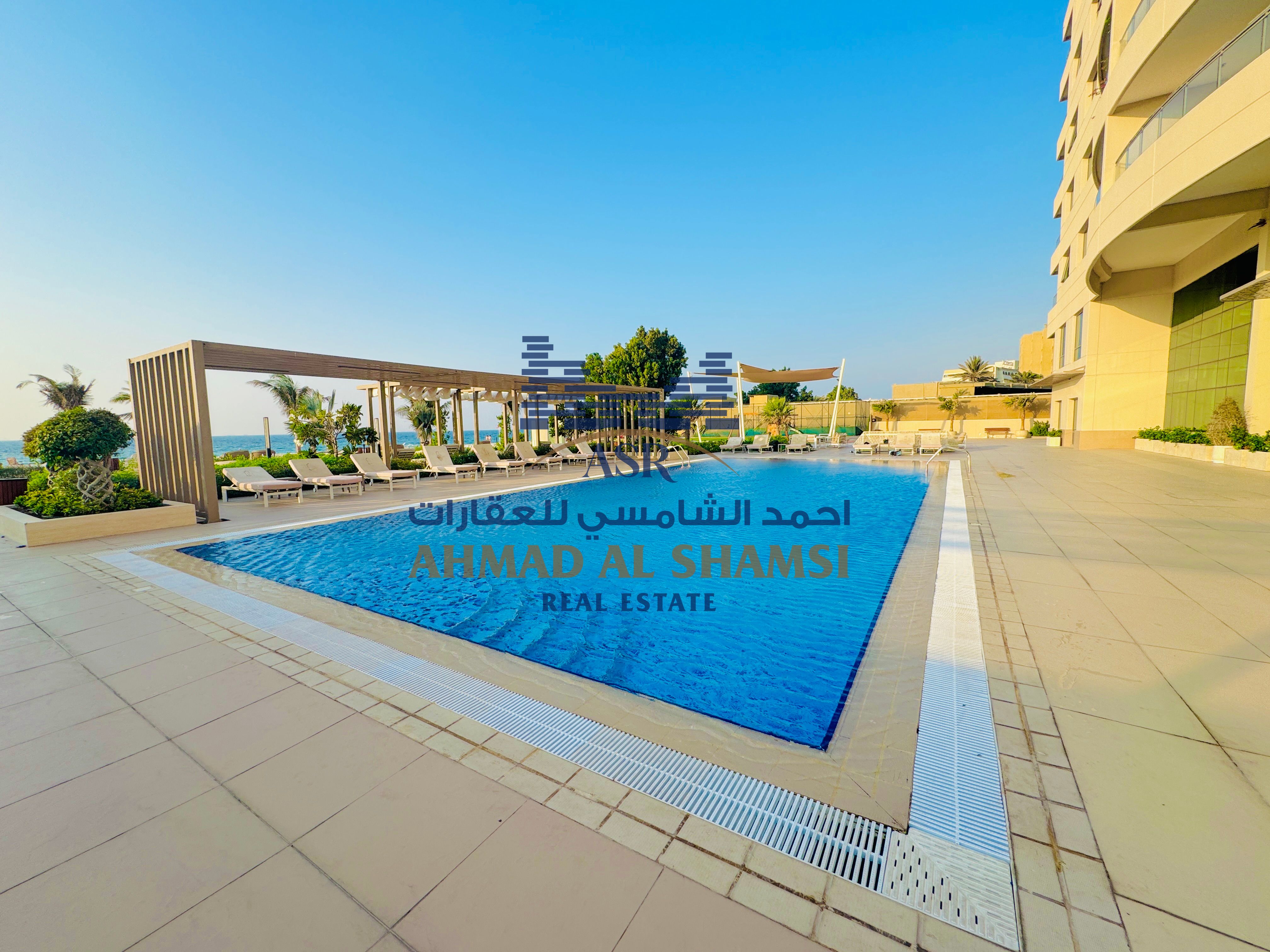 Fully Furnished 3BR + Maids Room || Direct Beach View || Chiller Free || Private Beach Access || All Amenities Free