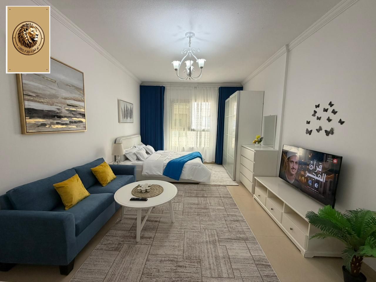 Furnished Studio for Monthly Rent – First Occupant in Al Yasmeen Towers opposite Ajman City Center A unique opportunity to live in a fully furnished