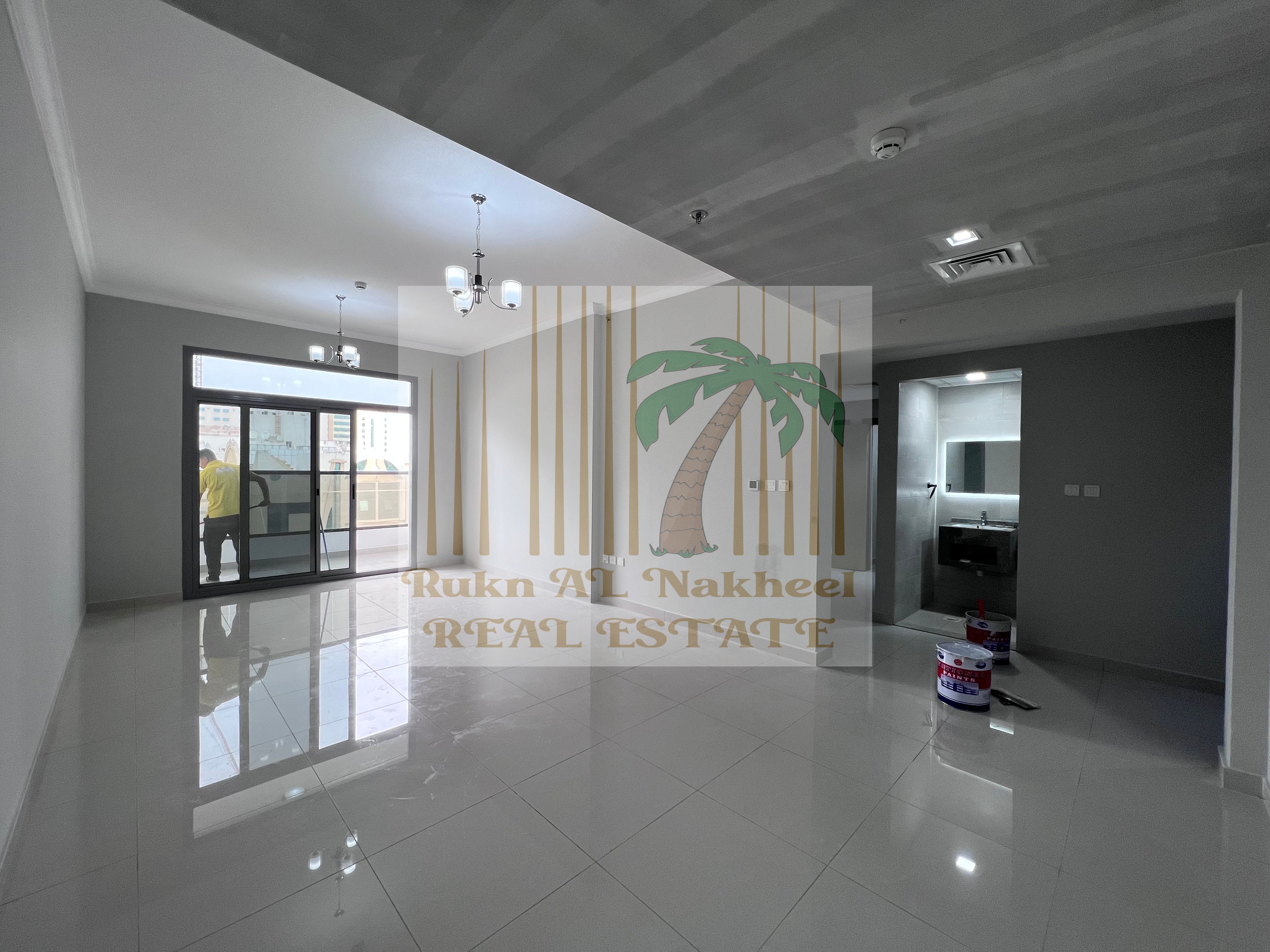 BRAND NEW 12 cheque payment Parking free HUGE SIZE 2bhk 3bath BALCONY MAIDROOM huge size specious open view near Cornish for more details contact us