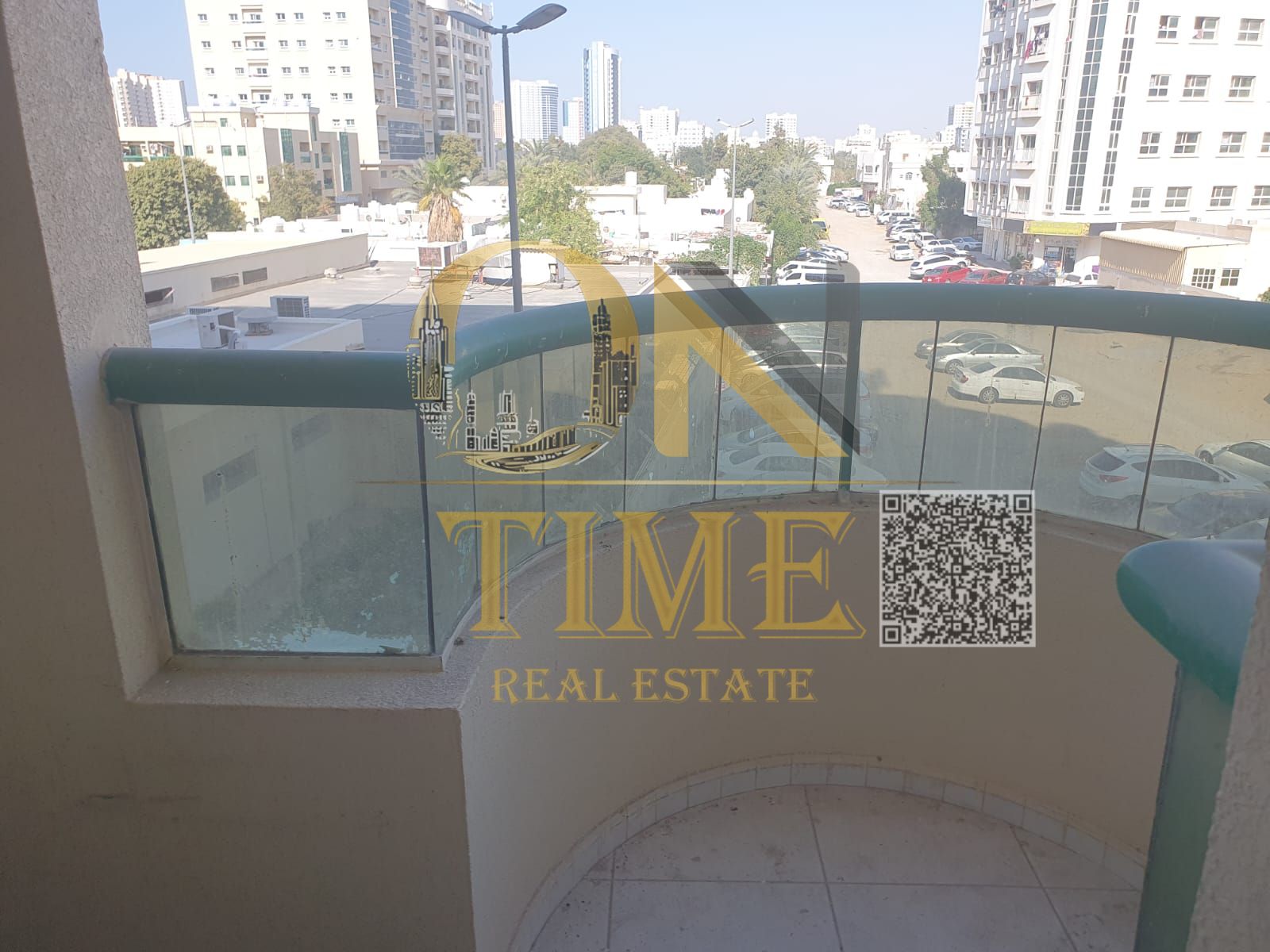 For Annual Rent in Ajman – Al Nuaimiya 1 Opposite Gulfa Bridge | 2 Bedroom Apartment with Balcony, Central AC & Parking