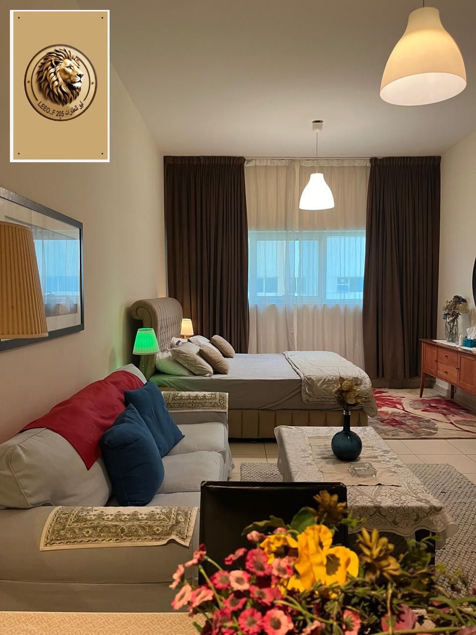 Great housing opportunity in Ajman One Towers, a comfortable studio for monthly rent in a strategic location, second row from Ajman Corniche, close to