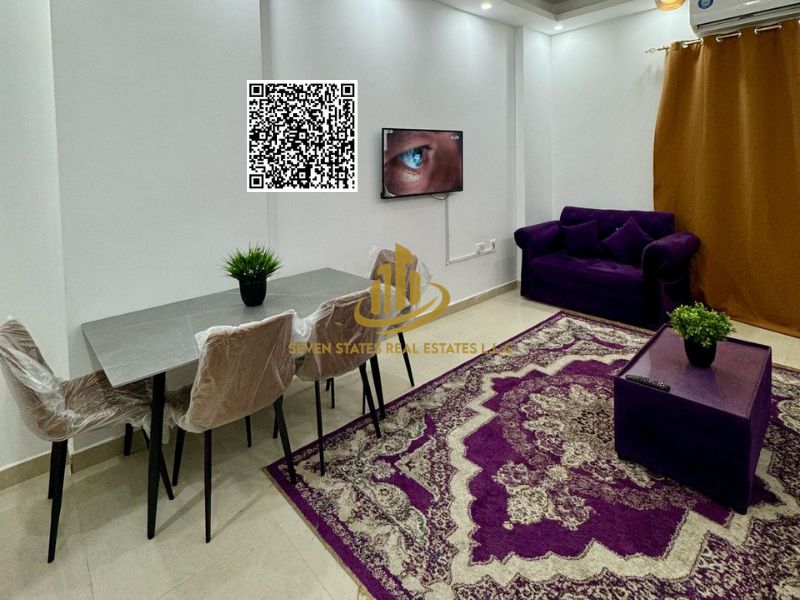 Furnished apartment for monthly rent in Ajman Corniche, prime location close to services .