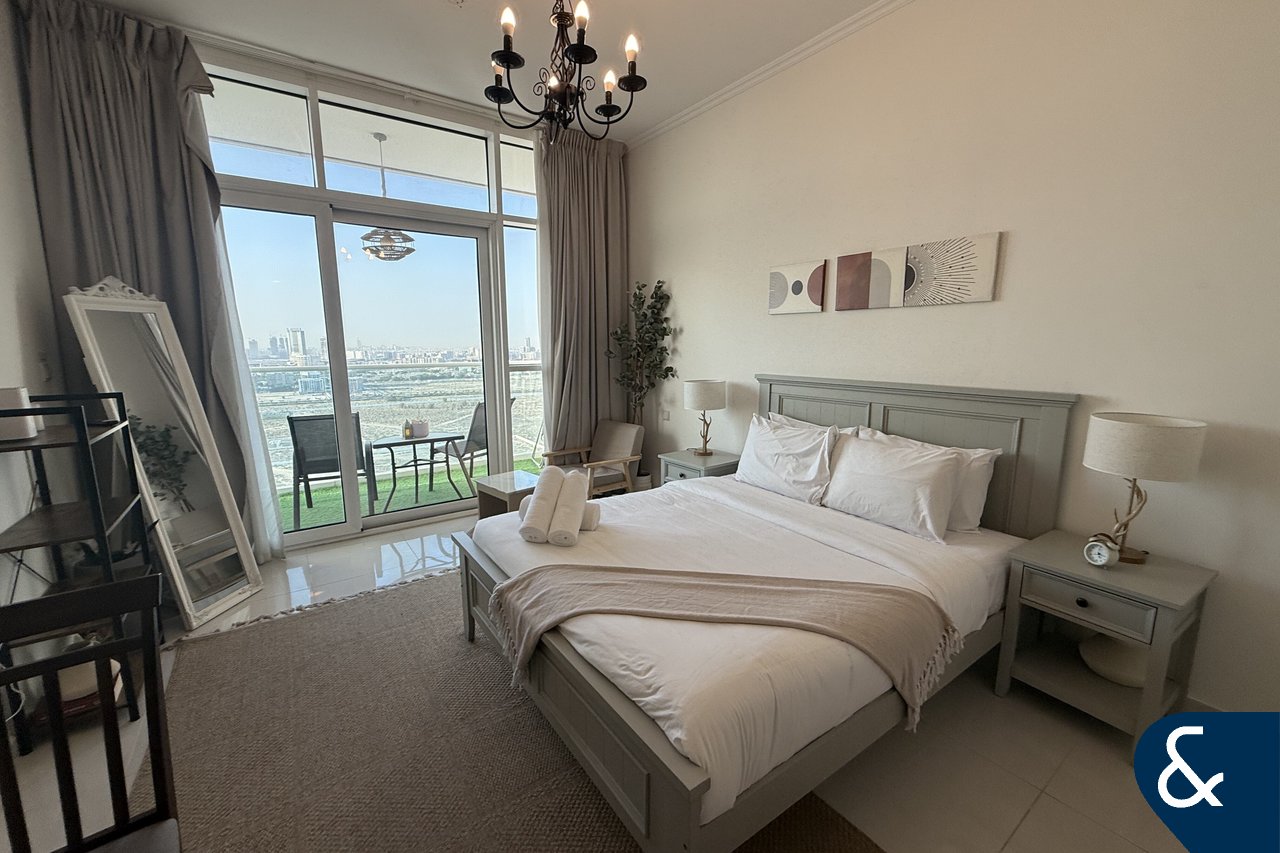 High Floor | Golf Views | Furnished | Balcony