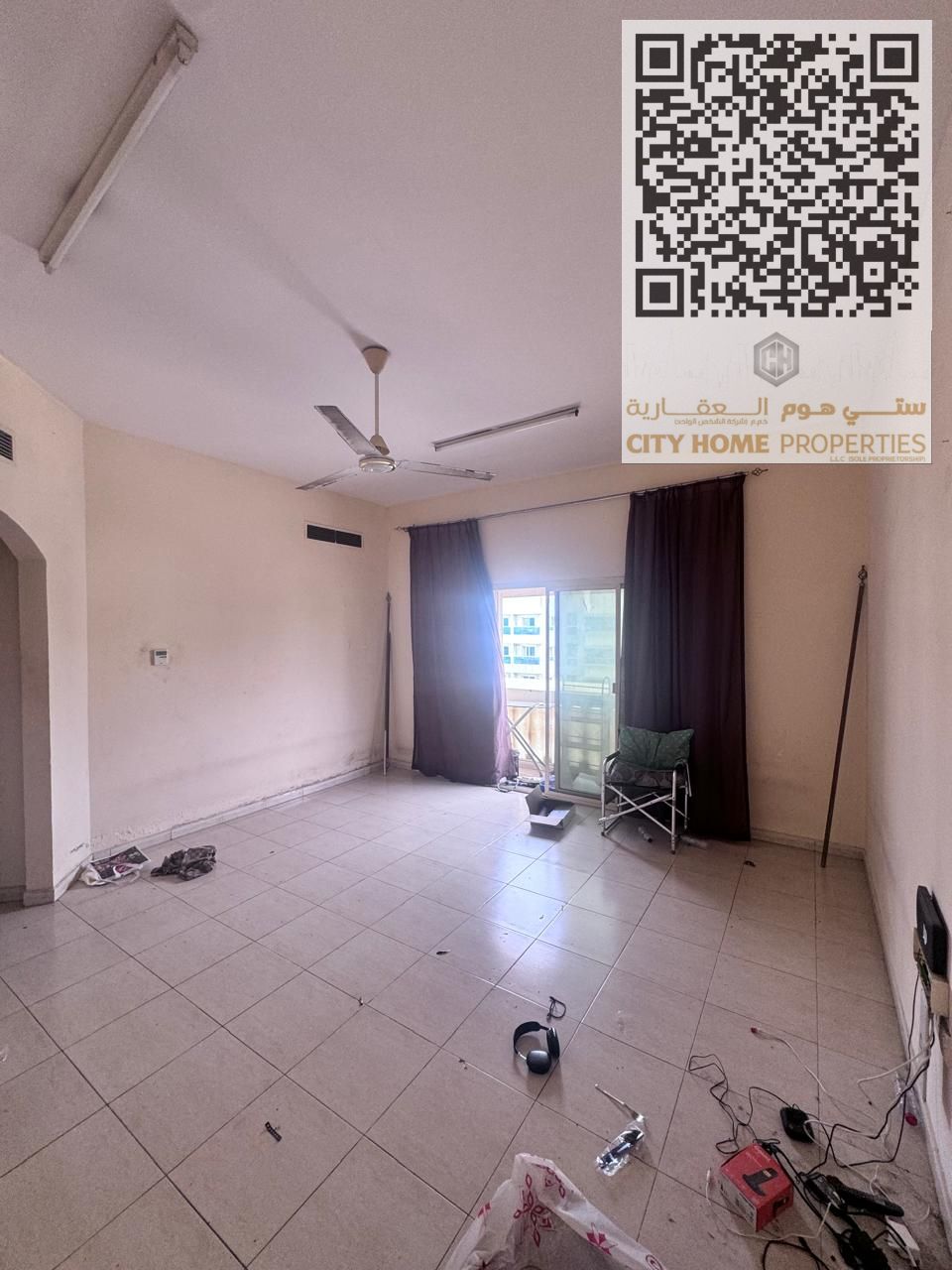 Luxury 2BHK Apartment with Balcony & Central AC Opposite Al Hamidiya Court – AED 34,000 Annual