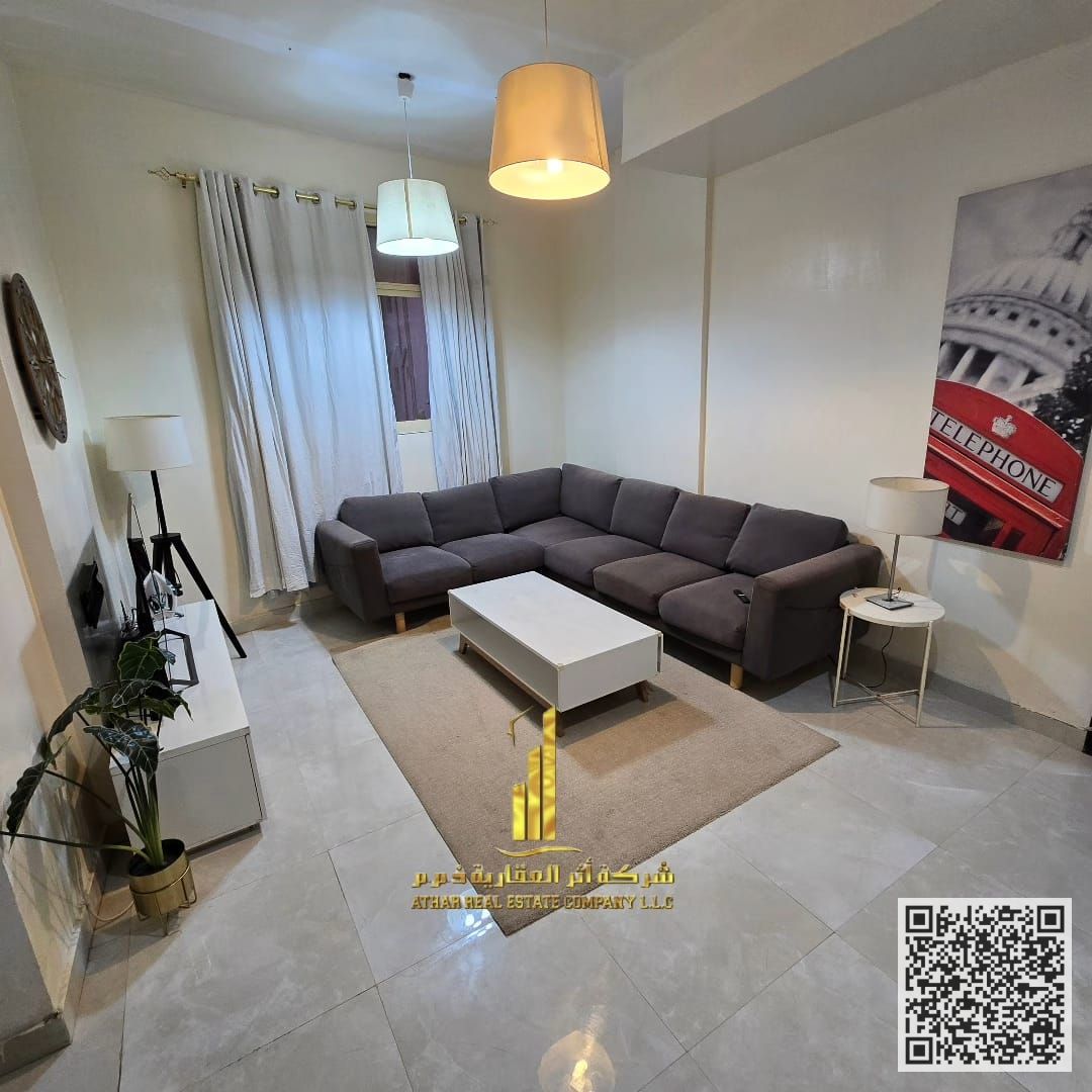 Fully furnished one-bedroom apartment for monthly rent in Ajman Corniche - near Ship Roundabout | Stylish furnishings | Includes bills and internet