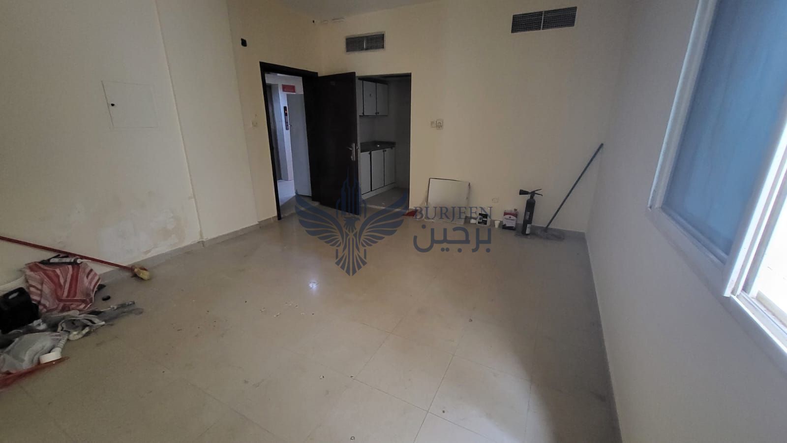 Spacious studio apartment available in al nabba only for families central ac central gas family building with free parking