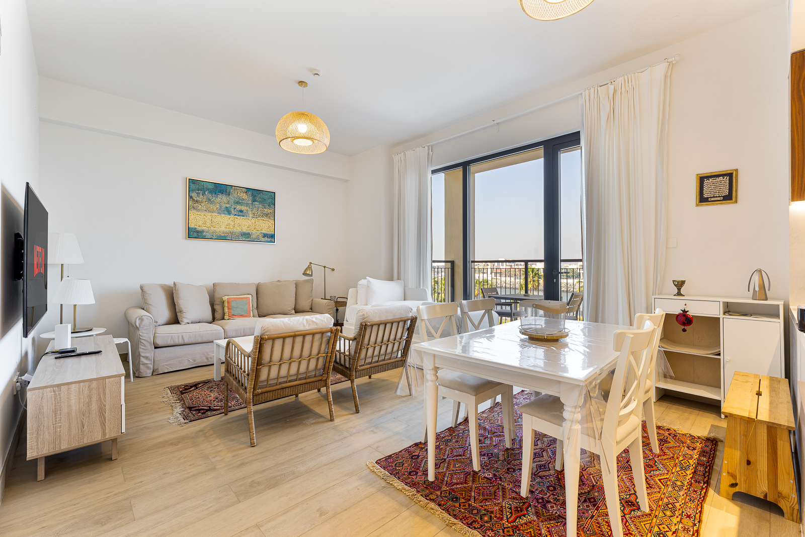 Chic 2BR APT w/ Balcony l Port de La Mer Sea View | Furnished | Flexible term